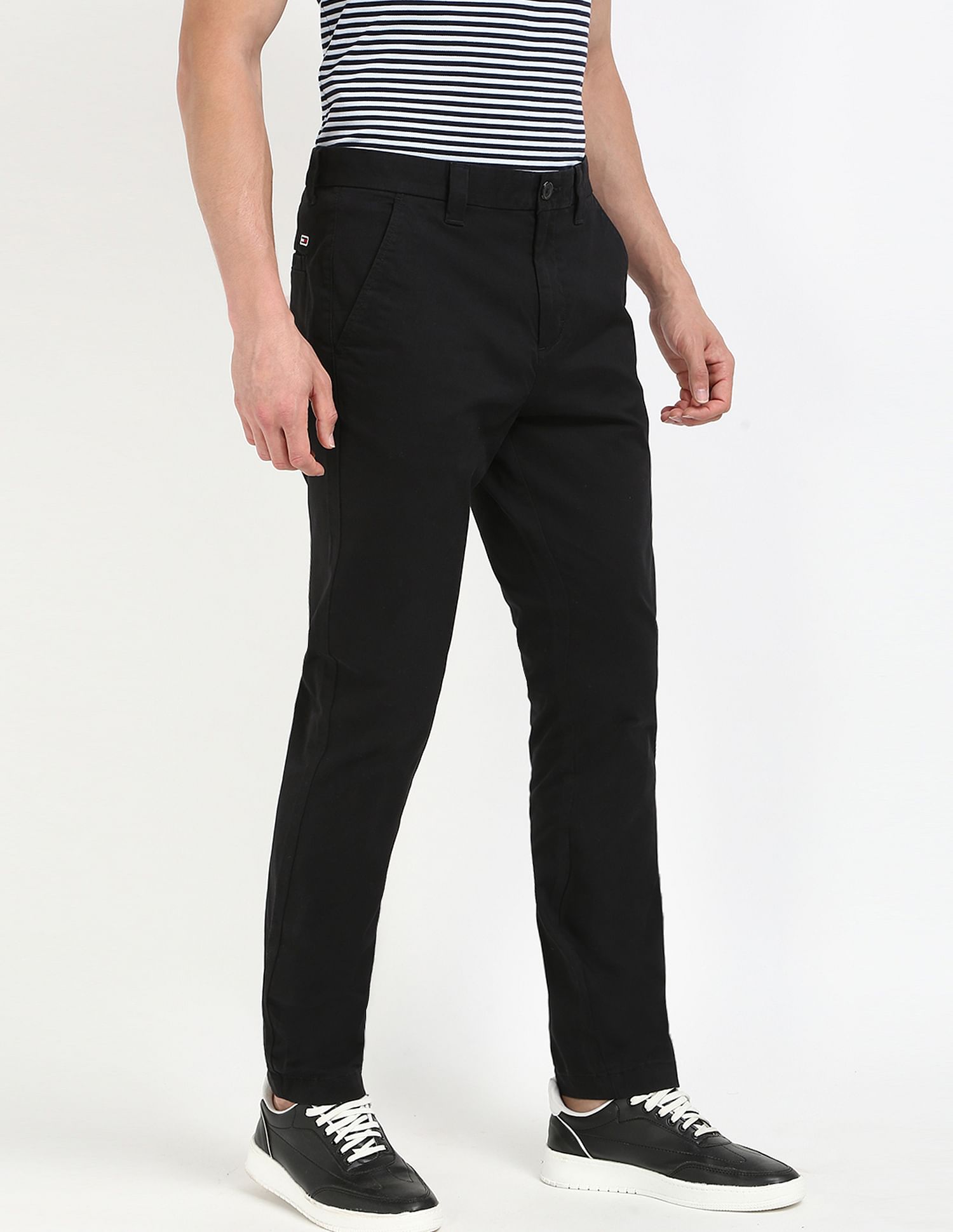 Tommy Hilfiger Kids Sleek Black Solid Trousers