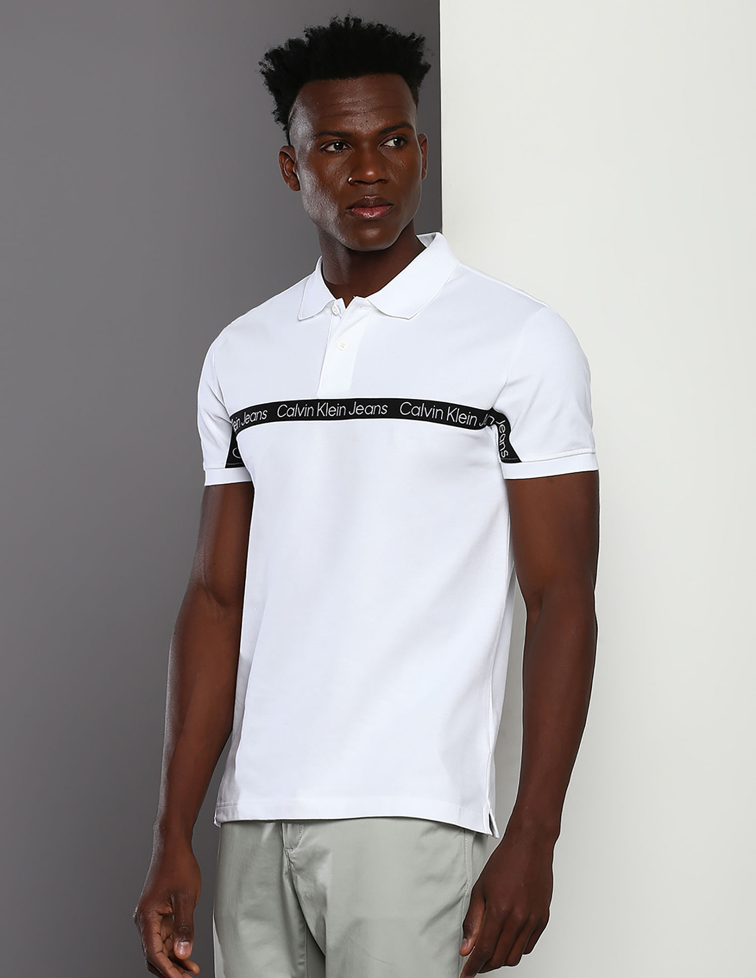 Buy Calvin Klein Jeans Logo Tape Polo Shirt