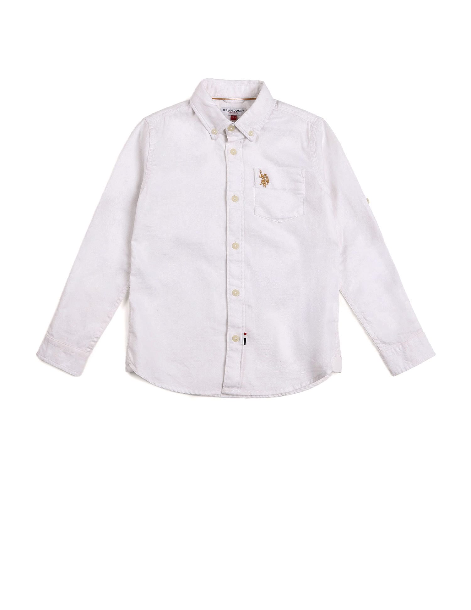 U.S. Polo Assn. Kids Boys Dobby Cotton Shirt