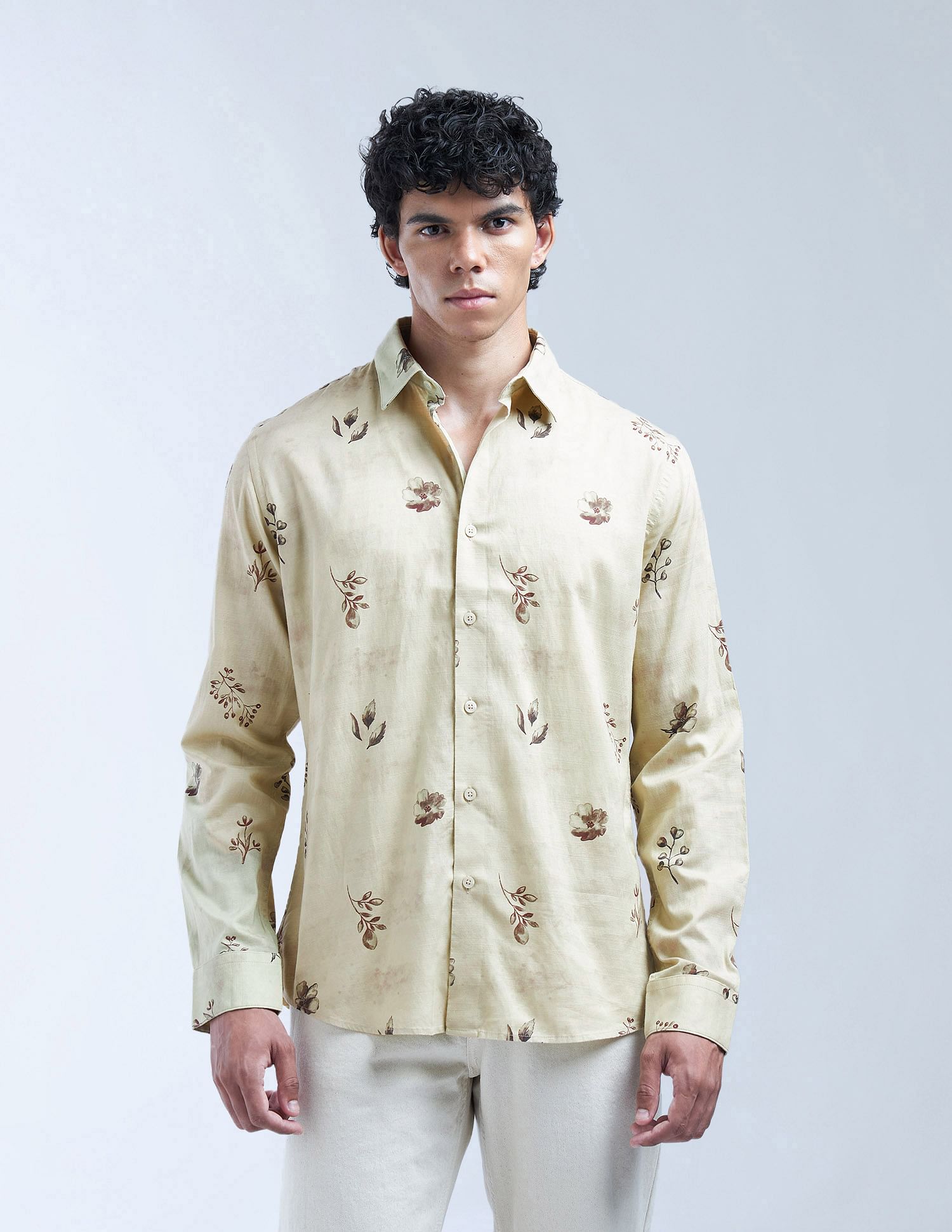 Flying Machine Floral Printed Color Of Home Shirt
