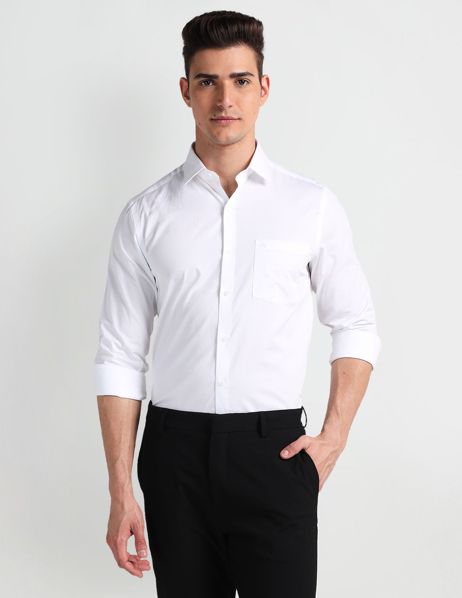 Arrow Self Design Cotton Shirt
