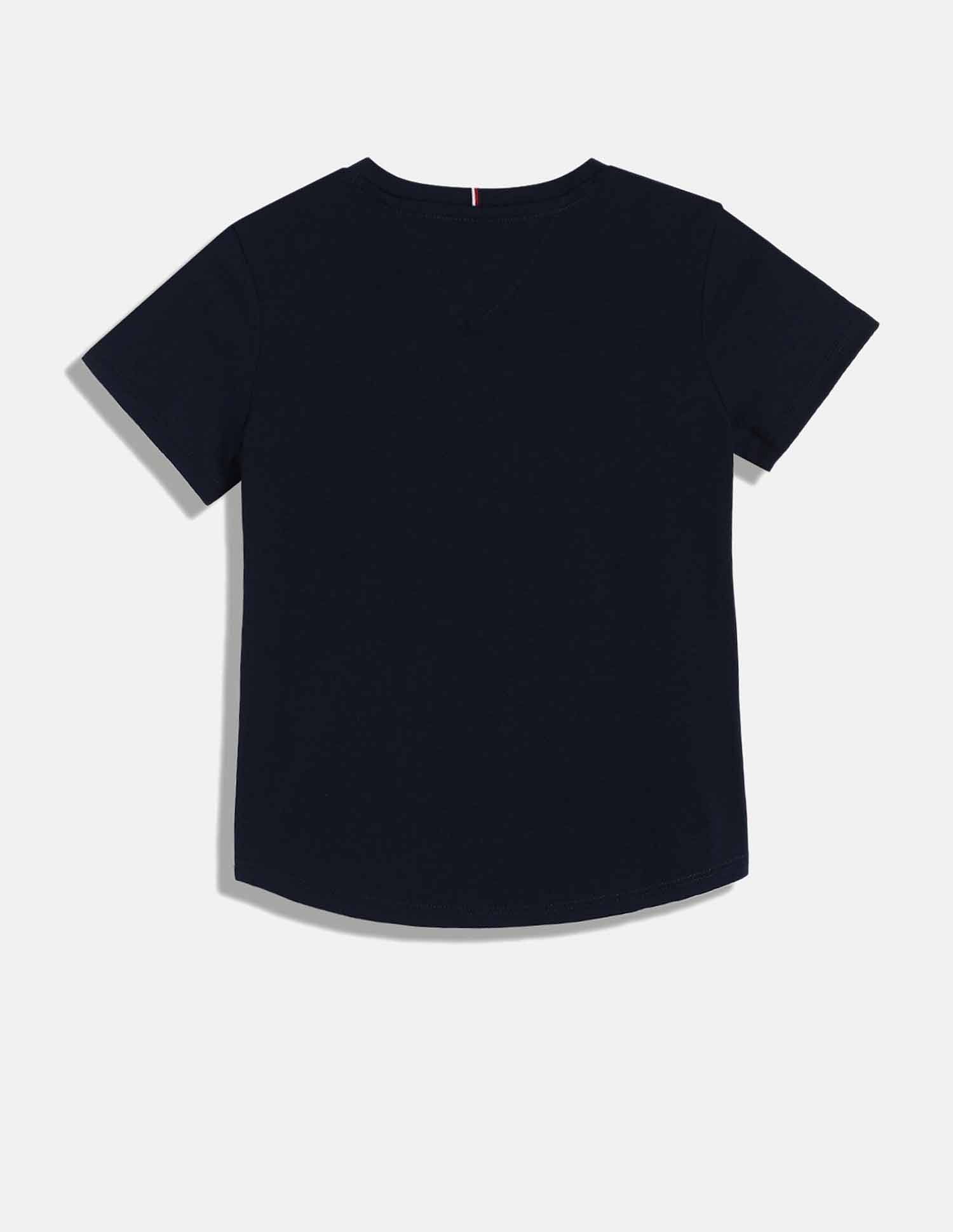 Tommy Hilfiger Kids Girls Logo Slim-Fit Cotton T-Shirt