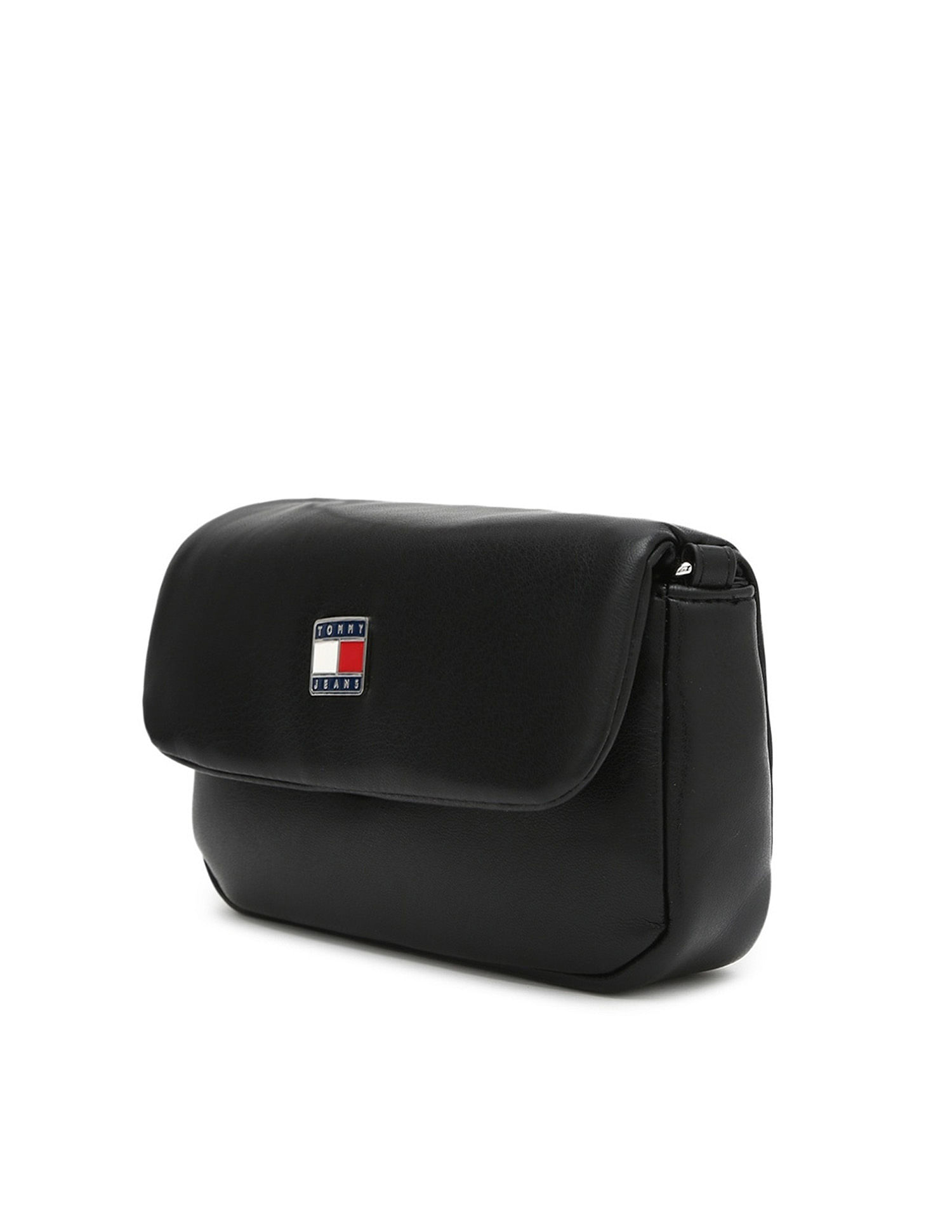Tommy Hilfiger Solid Black Pu Sling Bag