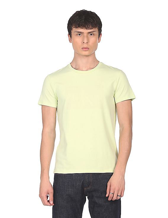 Calvin Klein Jeans Men Mint Slim Fit Embellished T-shirt