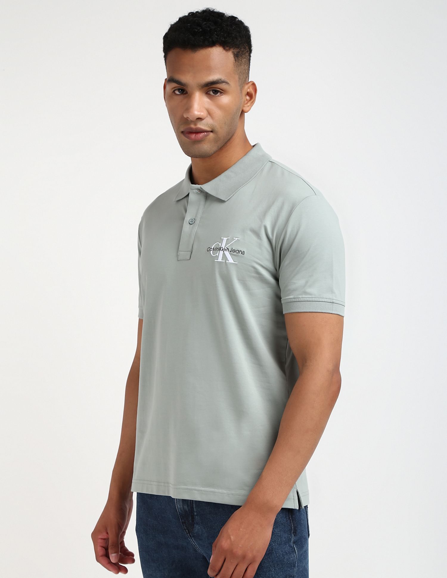 Calvin Klein Sustainable Monologo Solid Polo Shirt