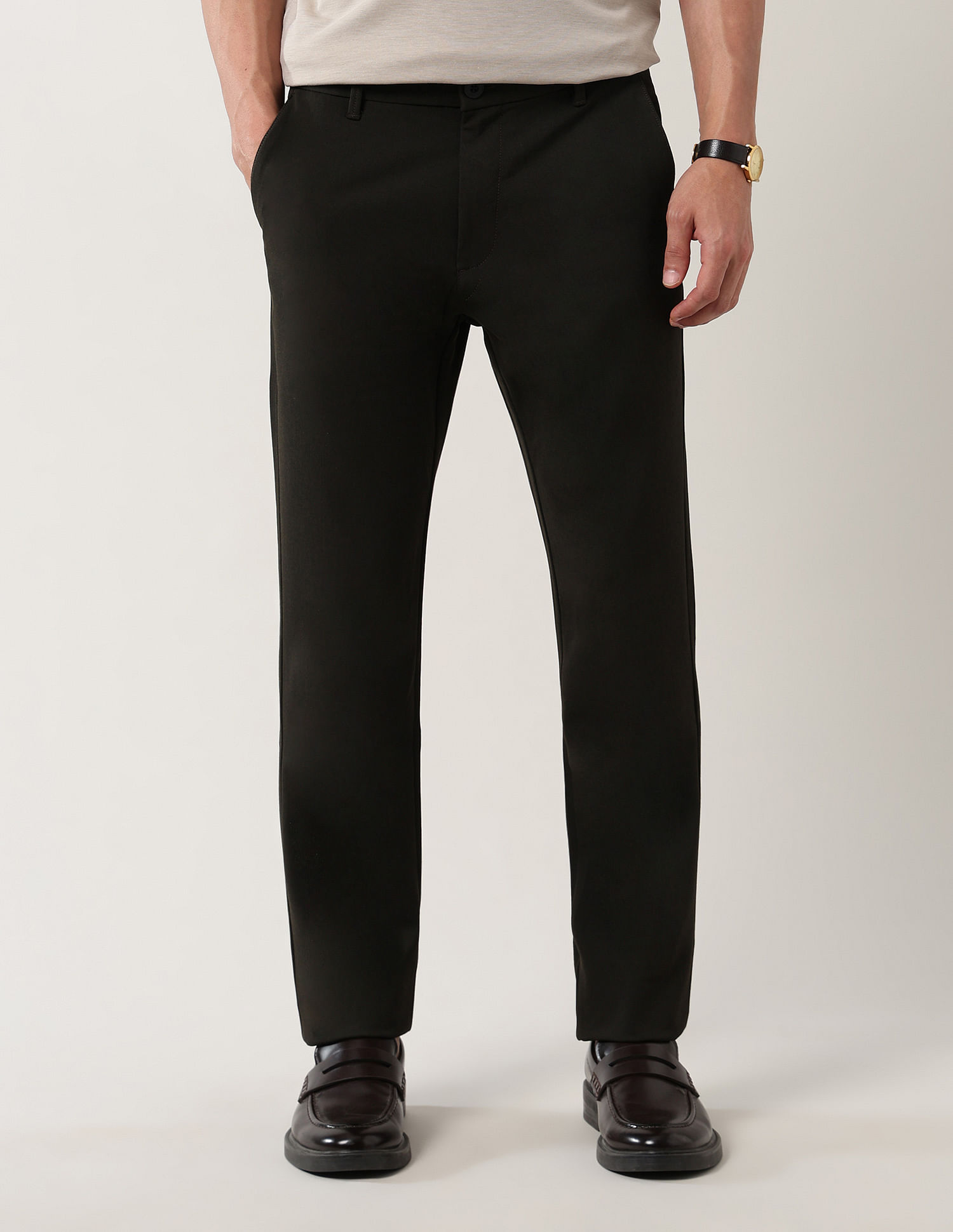 Arrow Sport Solid Twill Autoflex Trousers