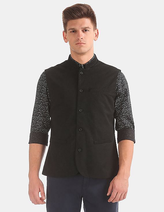 Slim fit nehru jacket sale