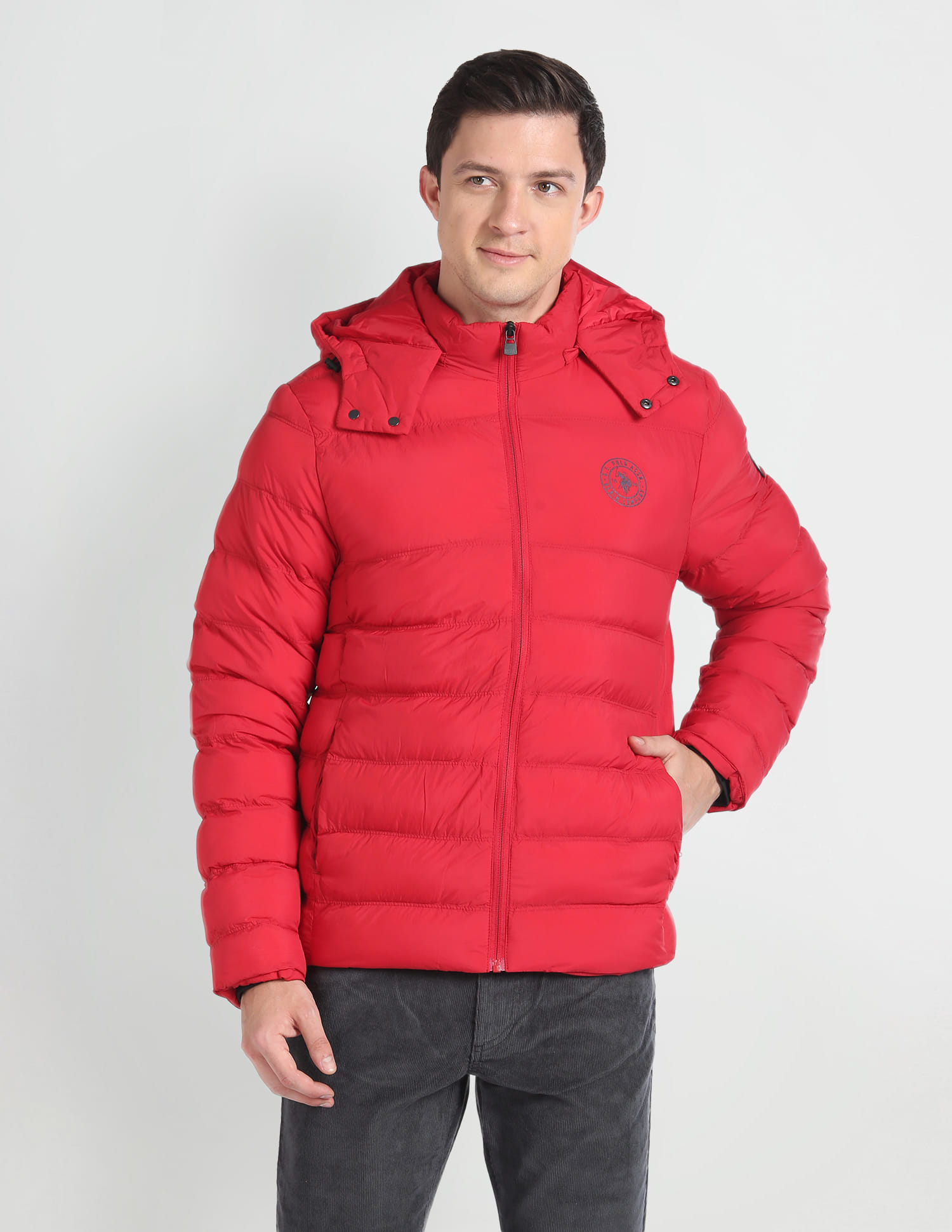 Buy Polo Denim Long Sleeve Hood Puffer Jacket
