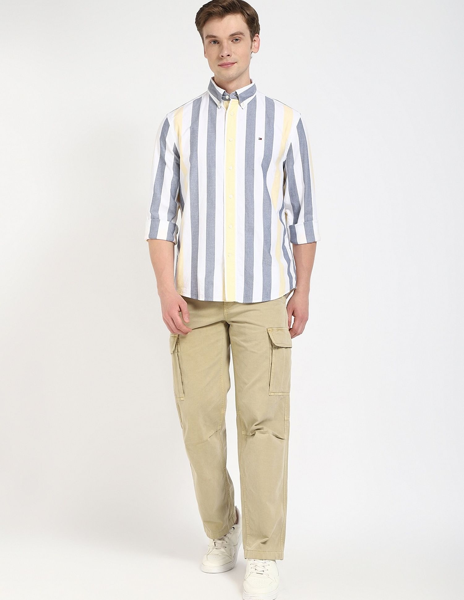 Tommy Hilfiger Striped Relaxed-Fit Oxford Shirt