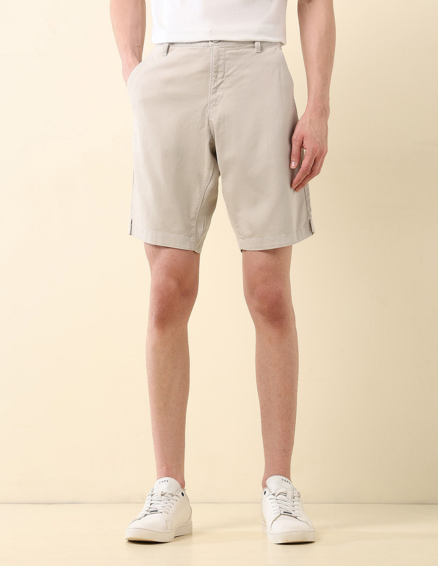 U.S. Polo Assn. Slim Fit Solid Chino Shorts