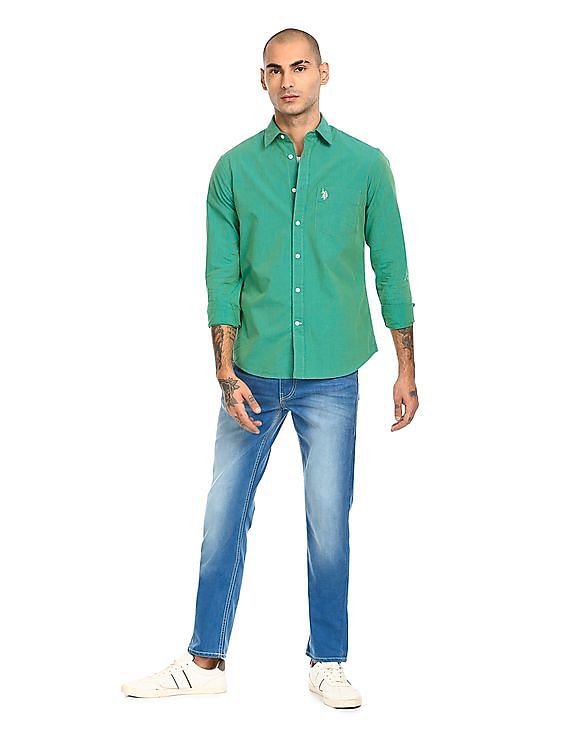 U.S. Polo Assn. Patch Pocket Solid Casual Shirt
