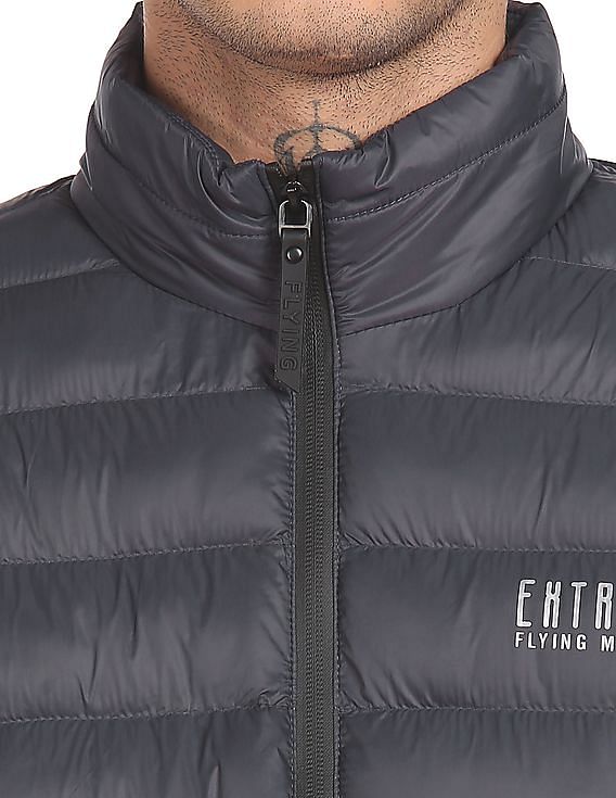 Flying Machine Long Sleeve High Neck Puffer Casual Jacket