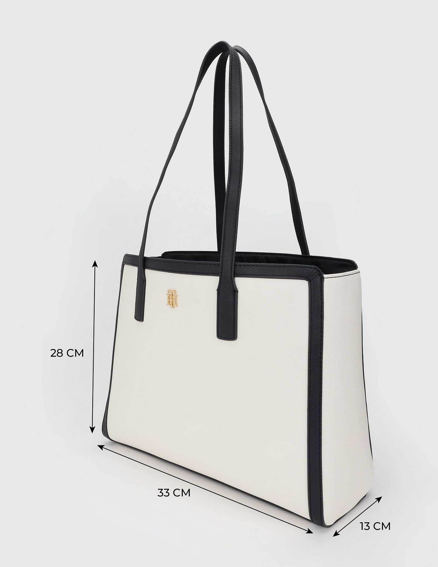 Tommy Hilfiger Solid Blue Pu Tote Bag