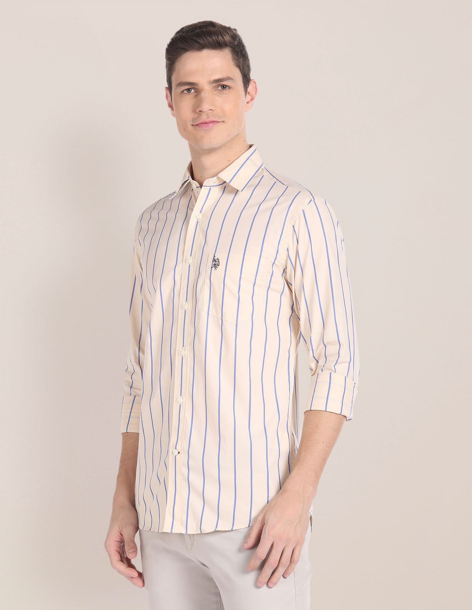 U.S. Polo Assn. Premium Cotton Striped Casual Shirt