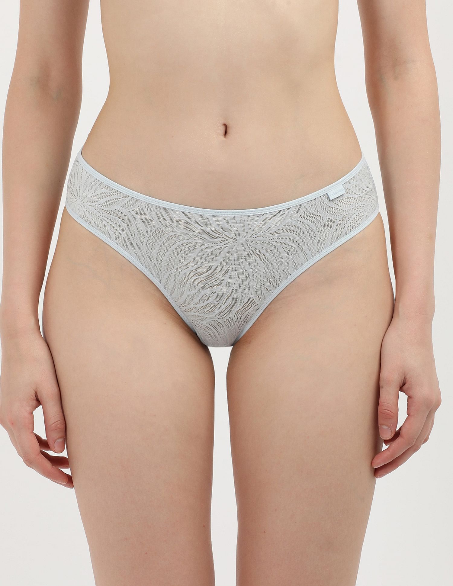 Calvin Klein Underwear Lace Patterned Mid Rise Bikini