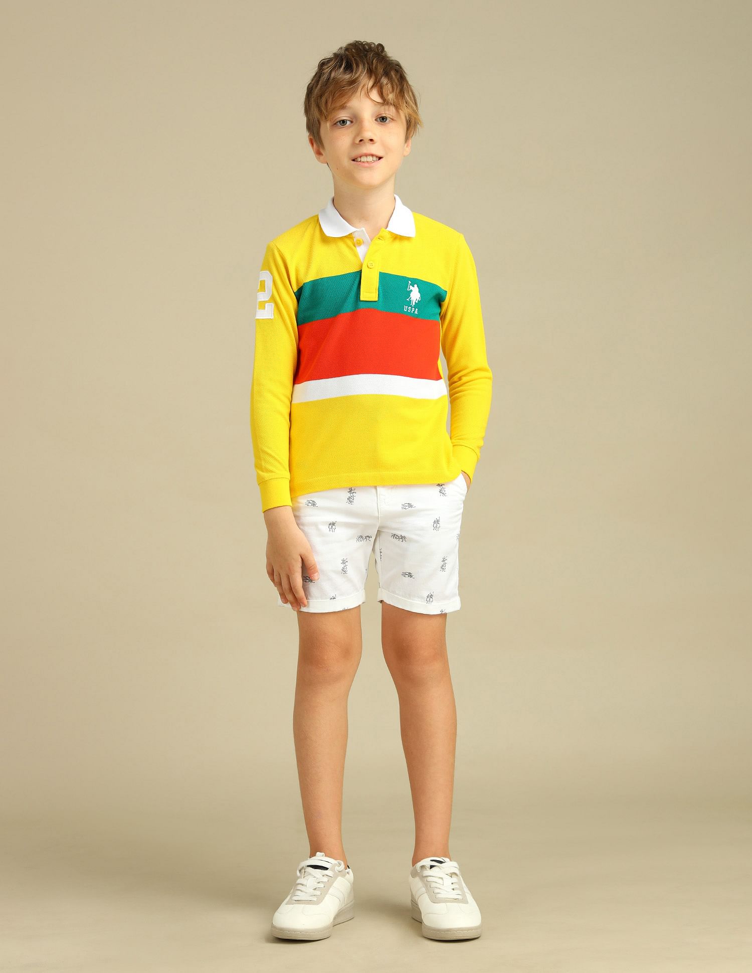 U.S. Polo Assn. Kids Boys Colour Blocked Polo Shirt
