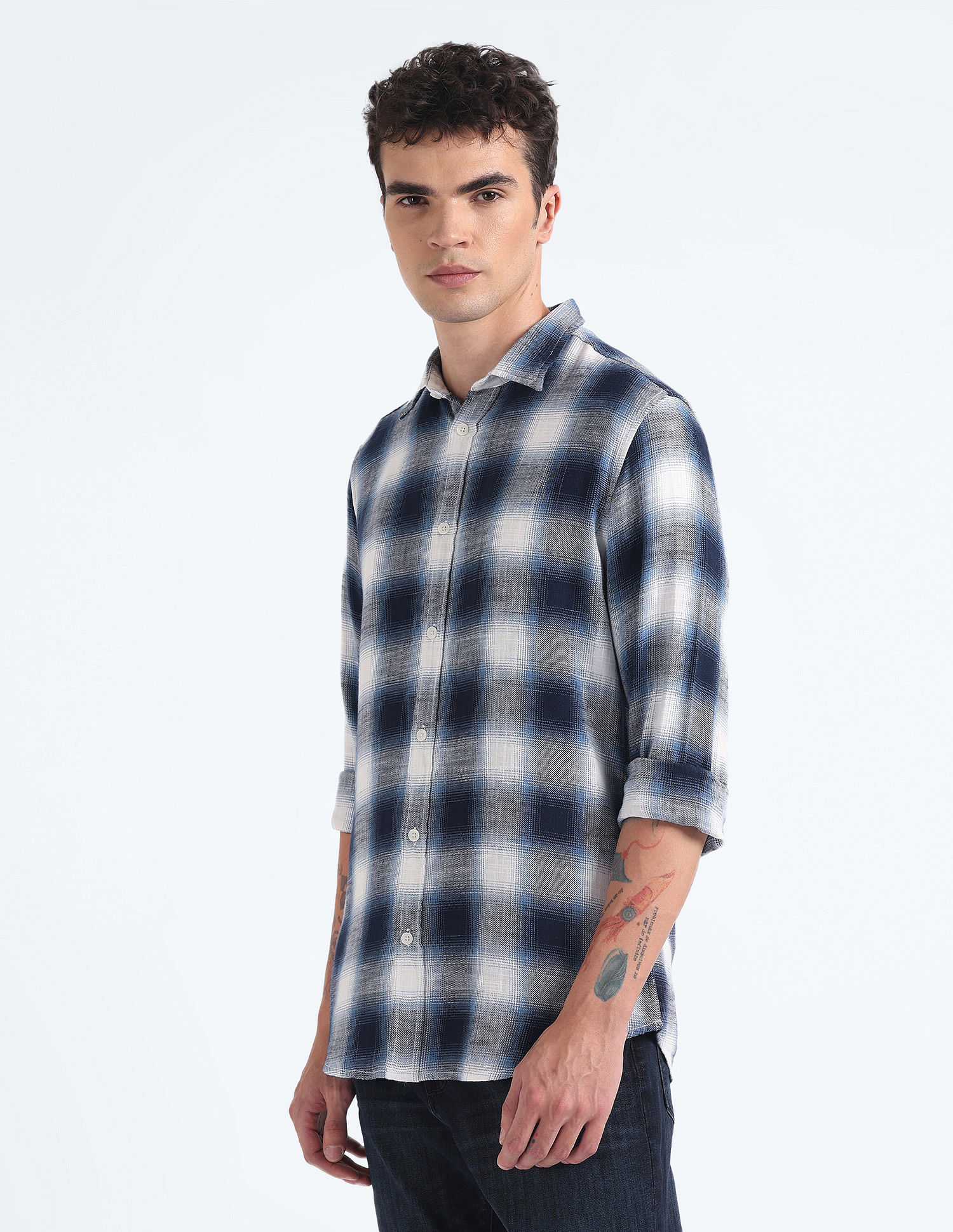 Flying Machine Dupplin Check Slim Shirt