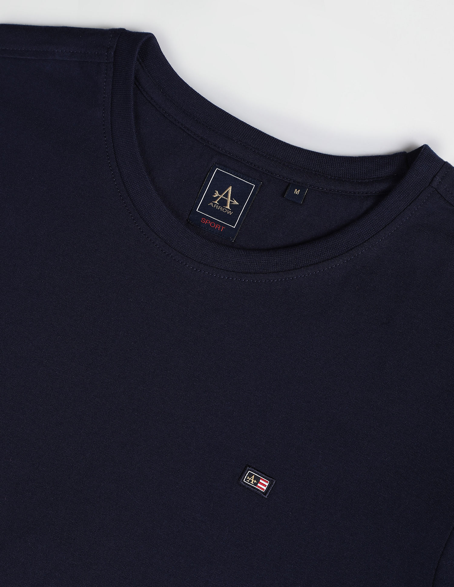 Arrow Sports Crew Neck Solid T-Shirt