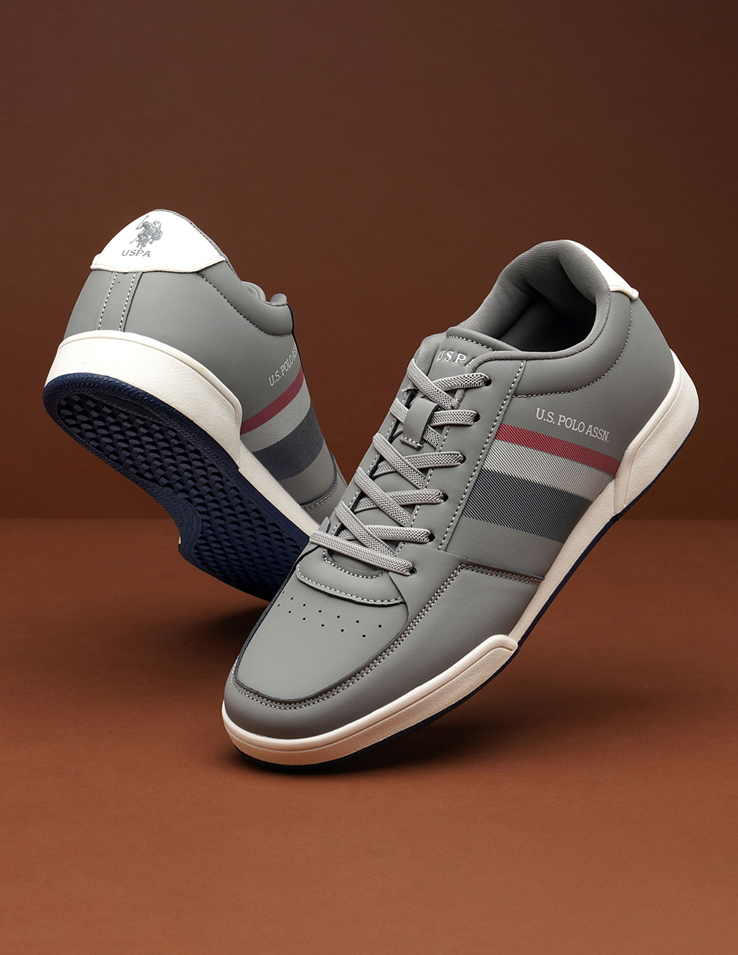 Buy Amp Grey Men Lace-Up Sneakers Online at Regal Shoes. | 9741041
