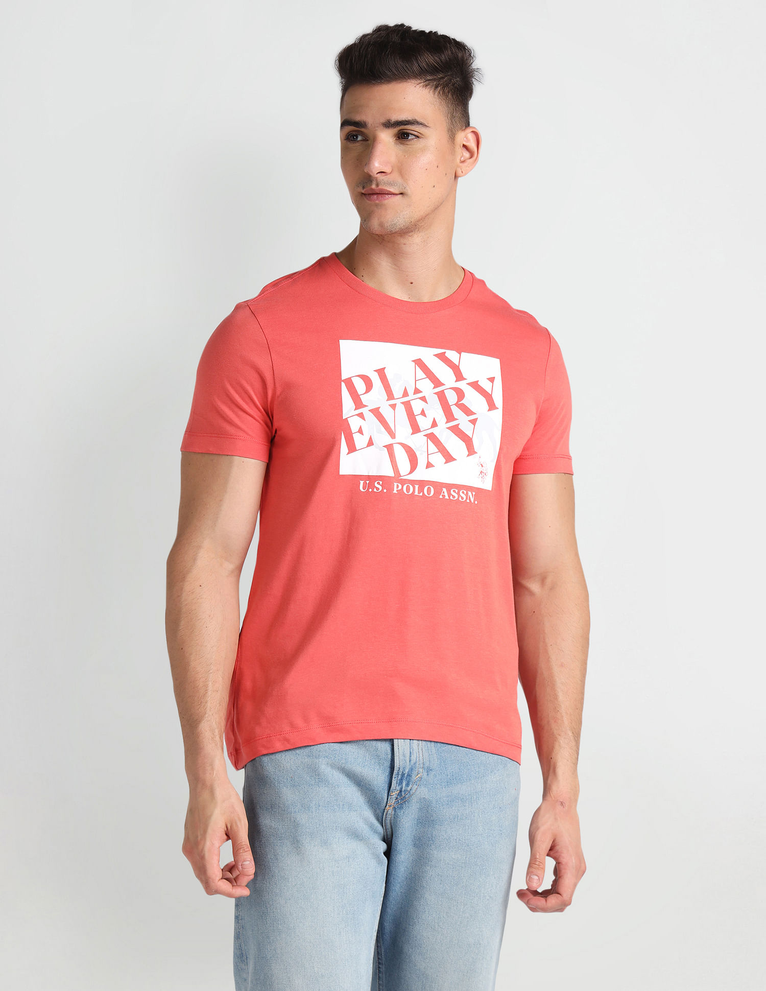 U.S. Polo Assn. Denim Co. Graphic Print Muscle Fit T-Shirt