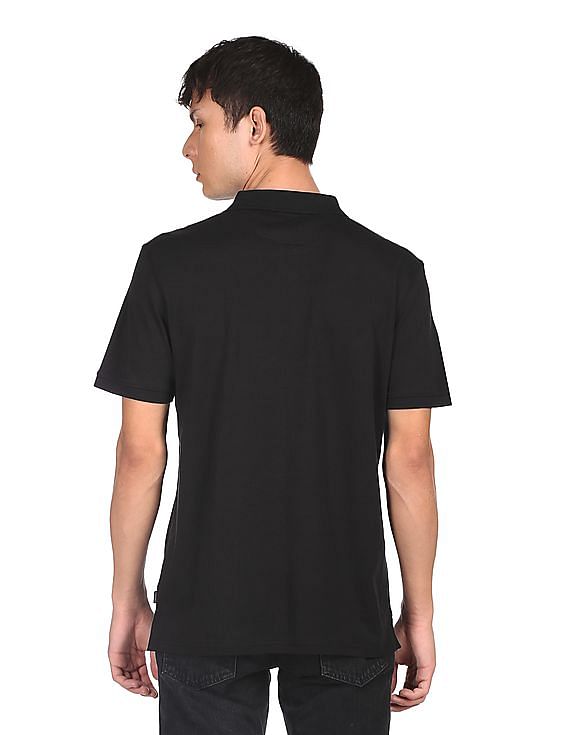 Buy Calvin Klein Men Black Liquid Touch Solid Polo Shirt - NNNOW.com