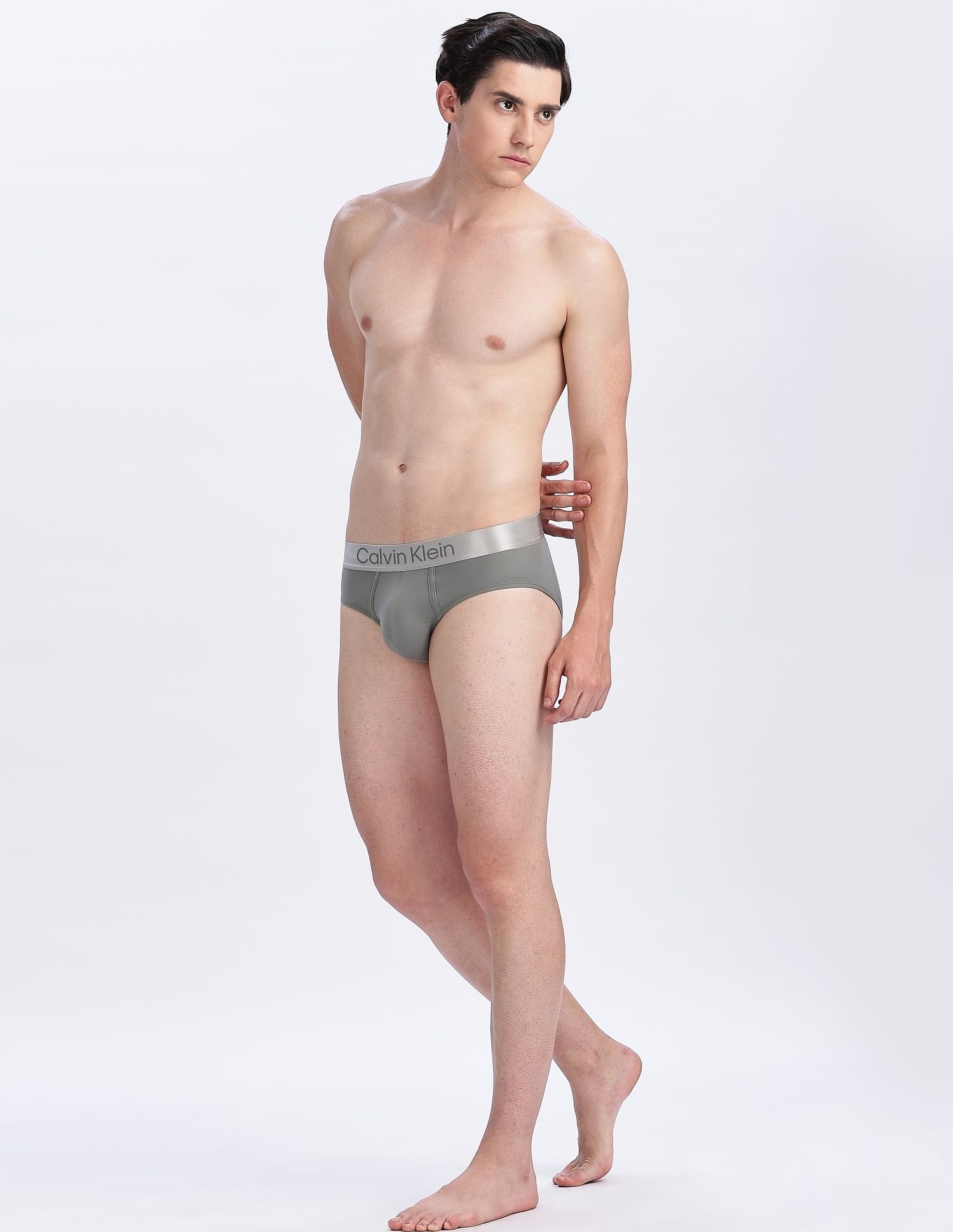 Calvin Klein Underwear Low Rise Solid Grey Briefs
