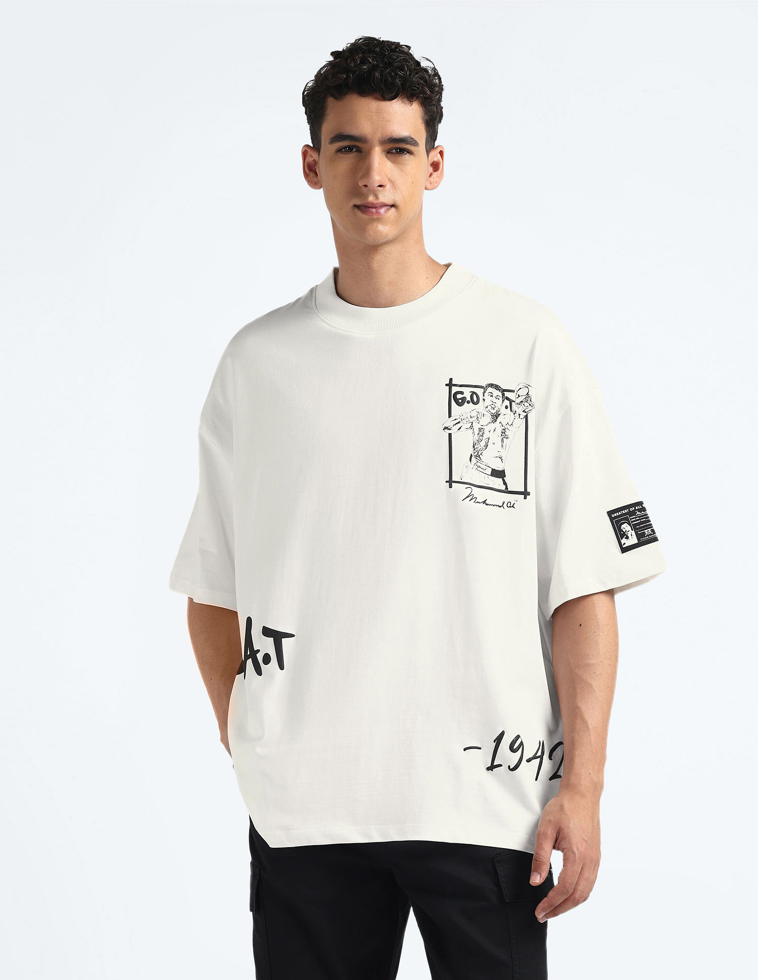 Flying Machine FM X Muhammad Ali Oversized T-Shirt