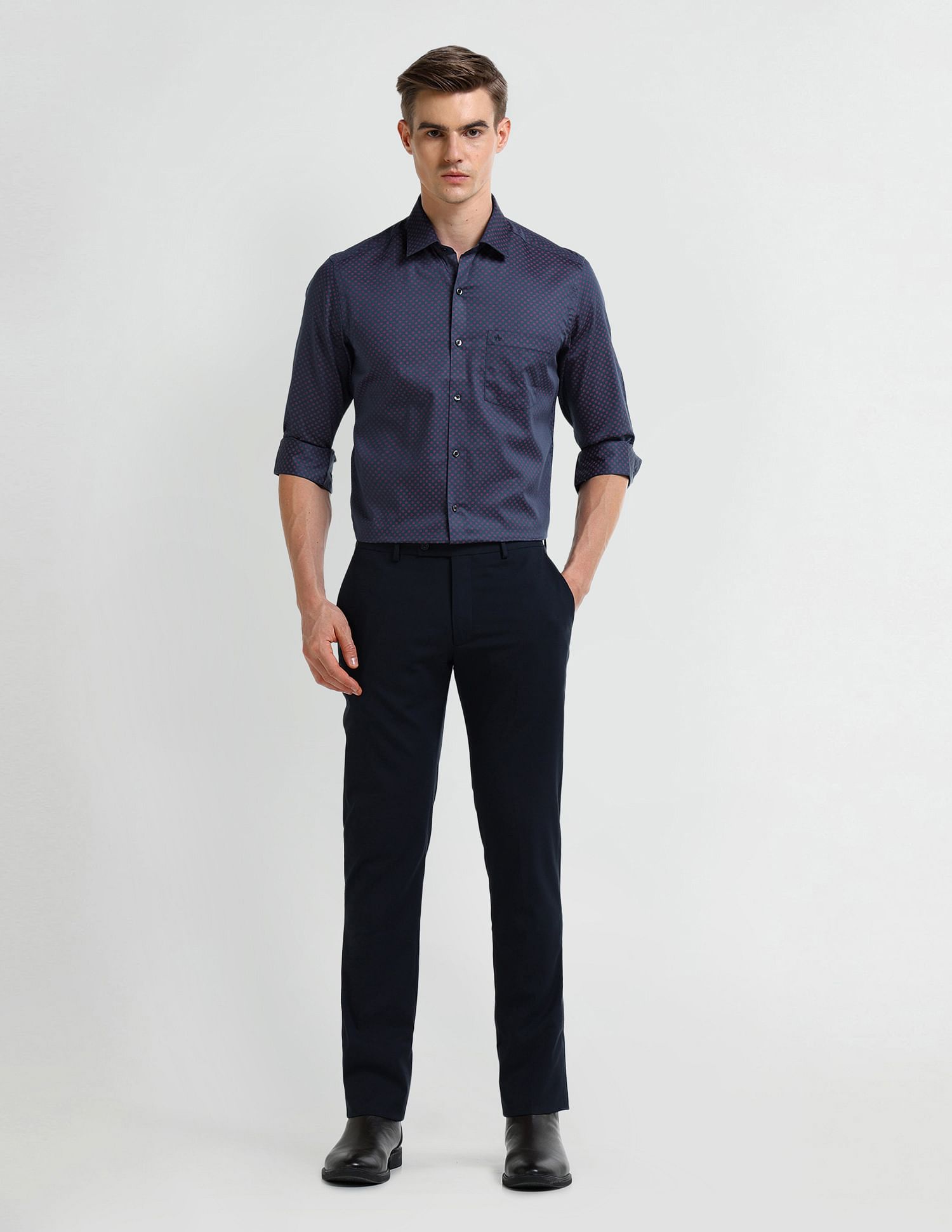 Arrow Manhattan Slim Fit Satin Shirt