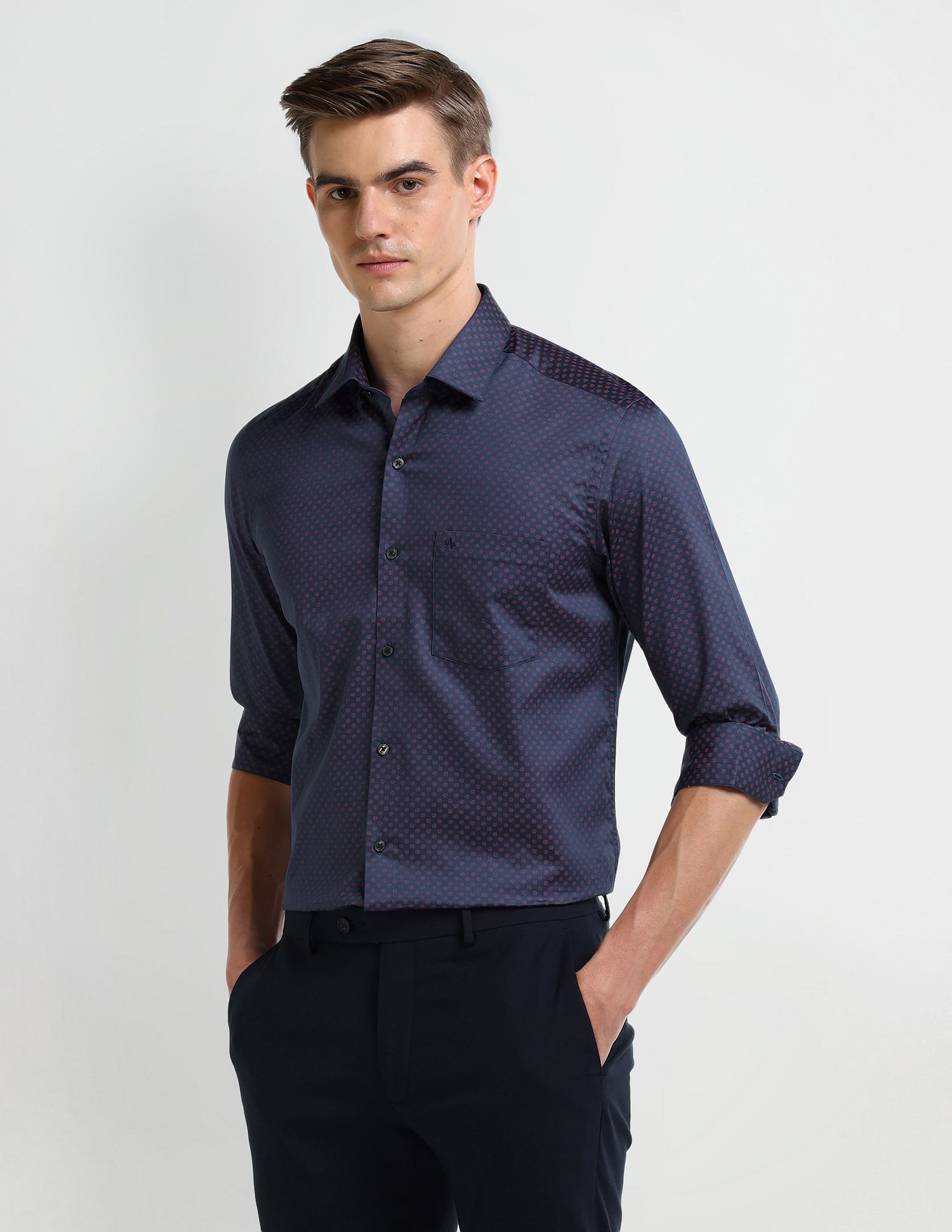 Arrow Manhattan Slim Fit Satin Shirt