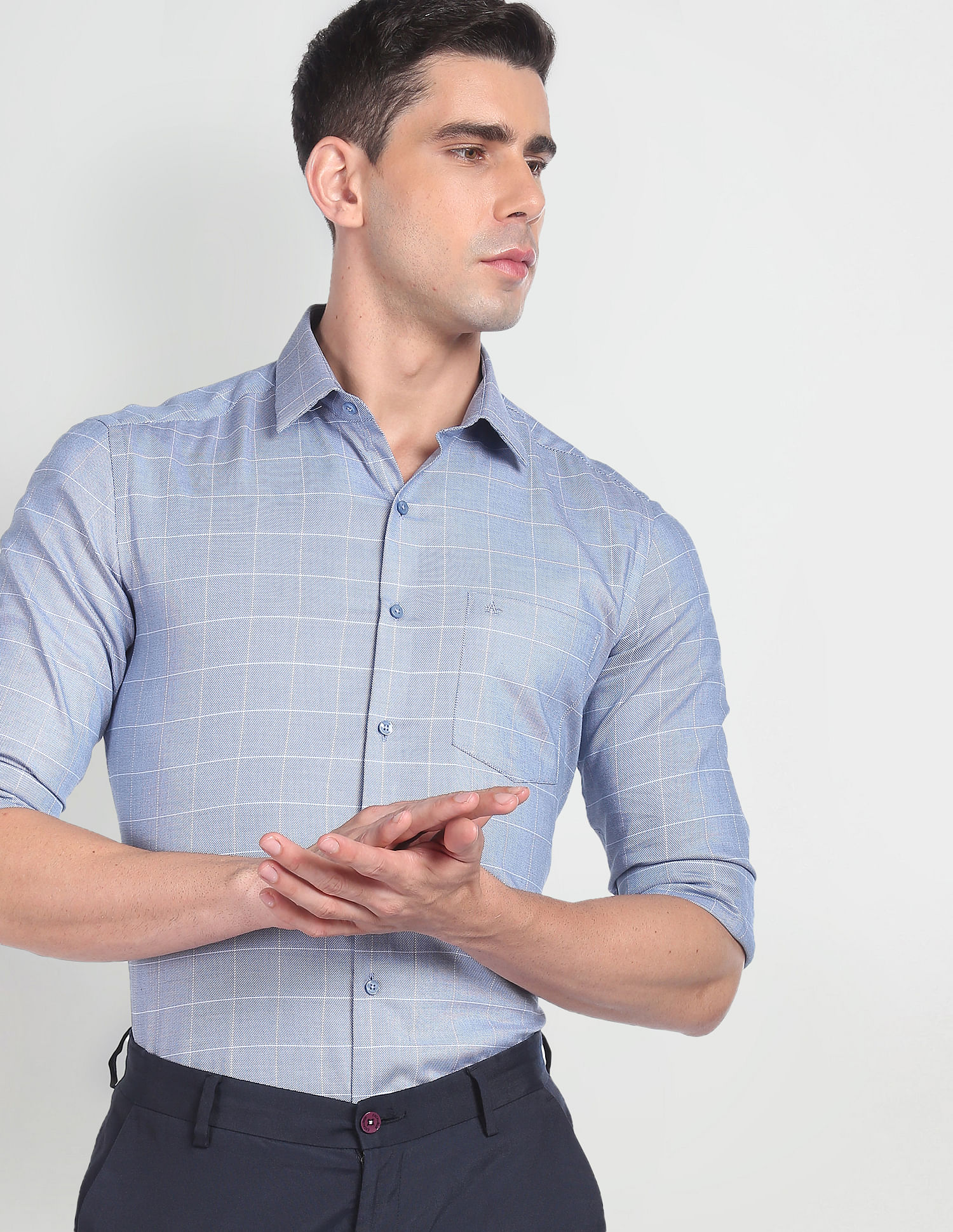 Arrow Windowpane Check Slim Shirt