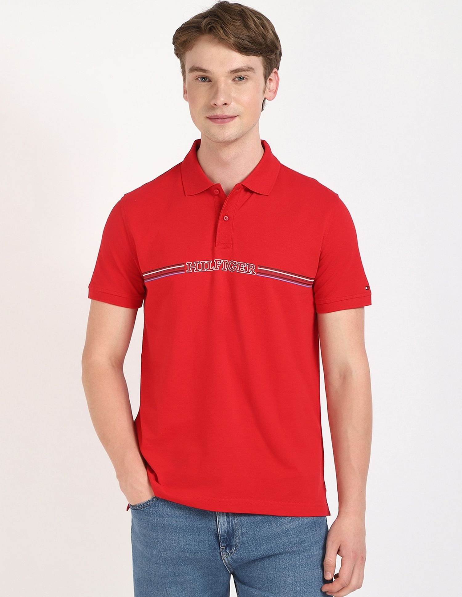 Tommy Hilfiger Logo Regular-Fit Cotton Polo Shirt