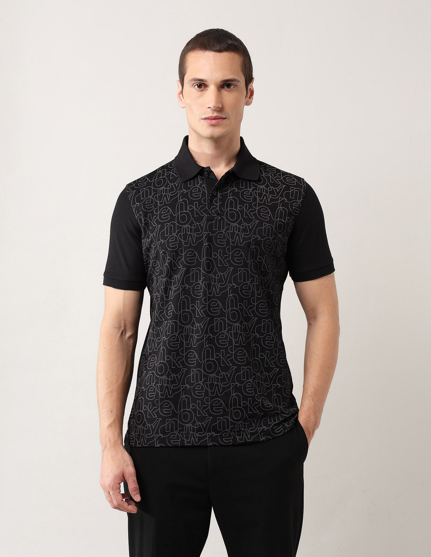 Arrow Newyork Typographic Pure Cotton Polo Shirt