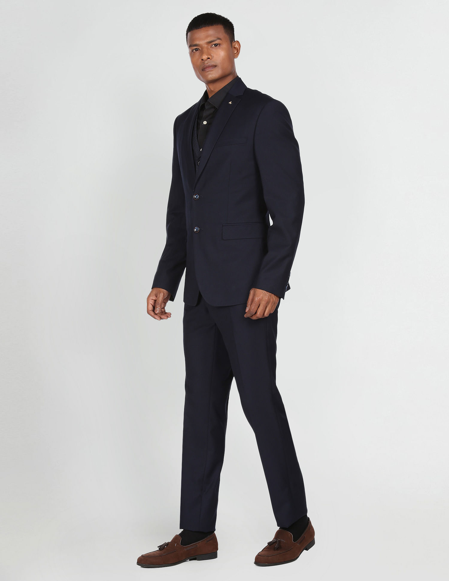 Buy Arrow Tailored Regular Fit Three Piece Suit 