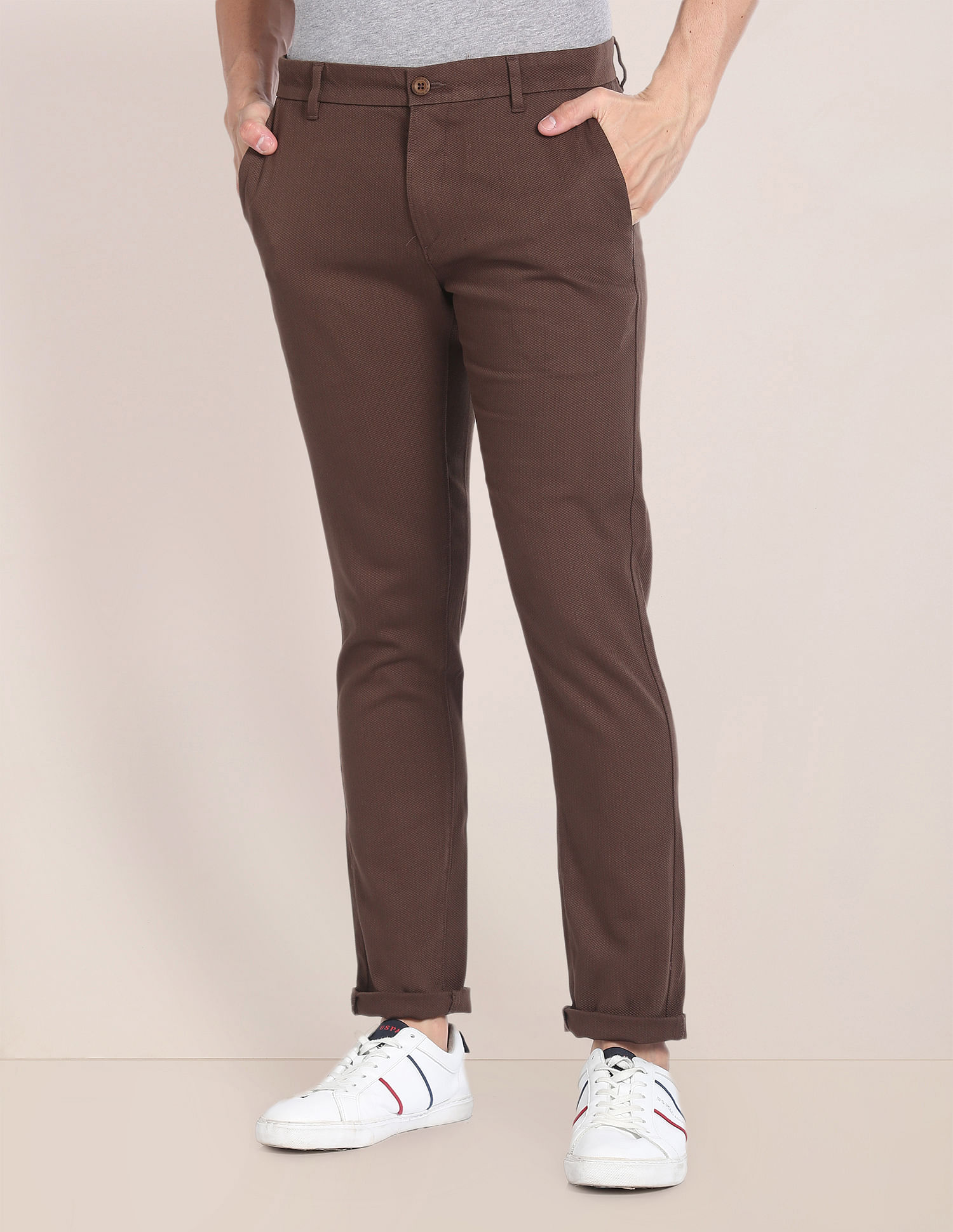 U.S. Polo Assn. Cotton Stretch Dobby Trousers