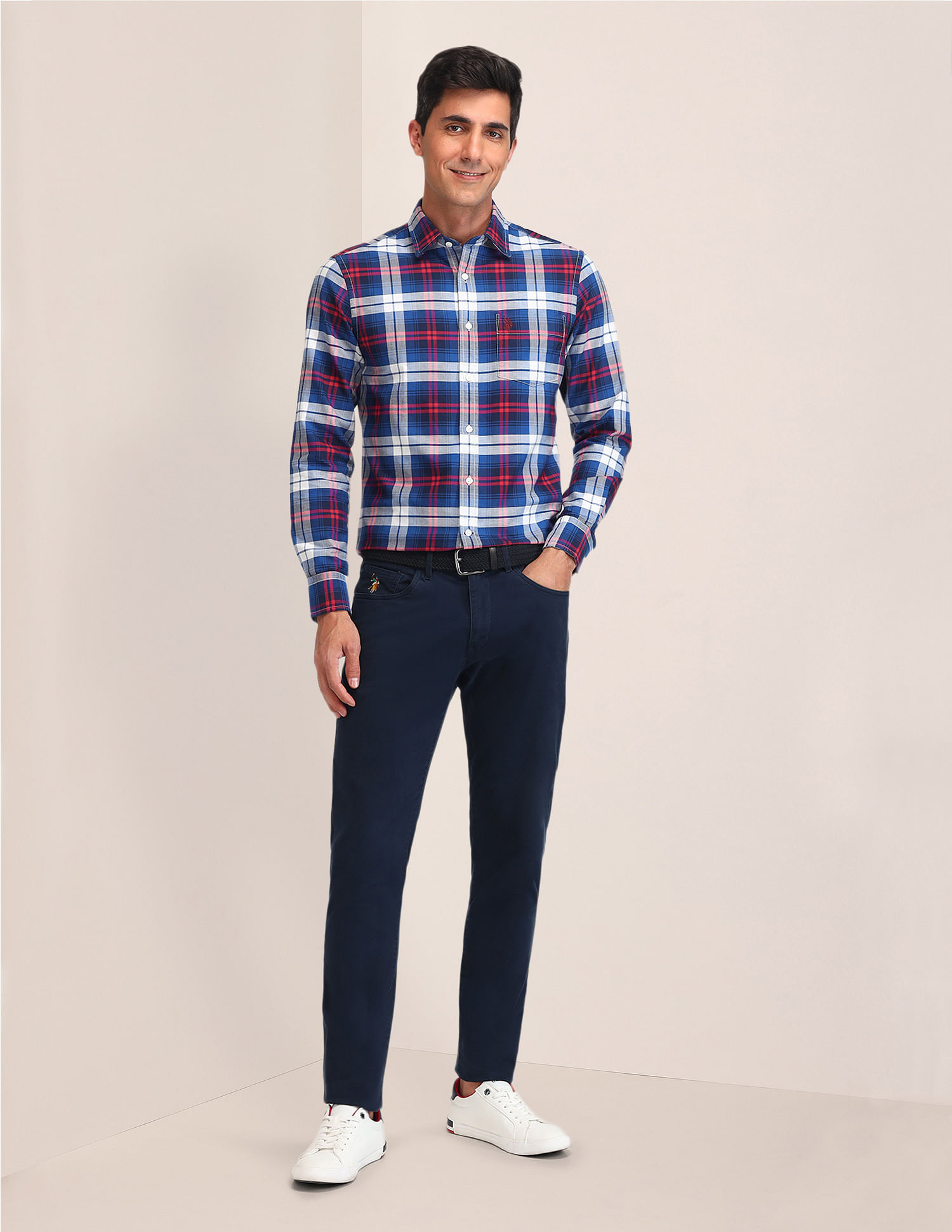 U.S. Polo Assn. Slim Fit Tartan Checked Shirt