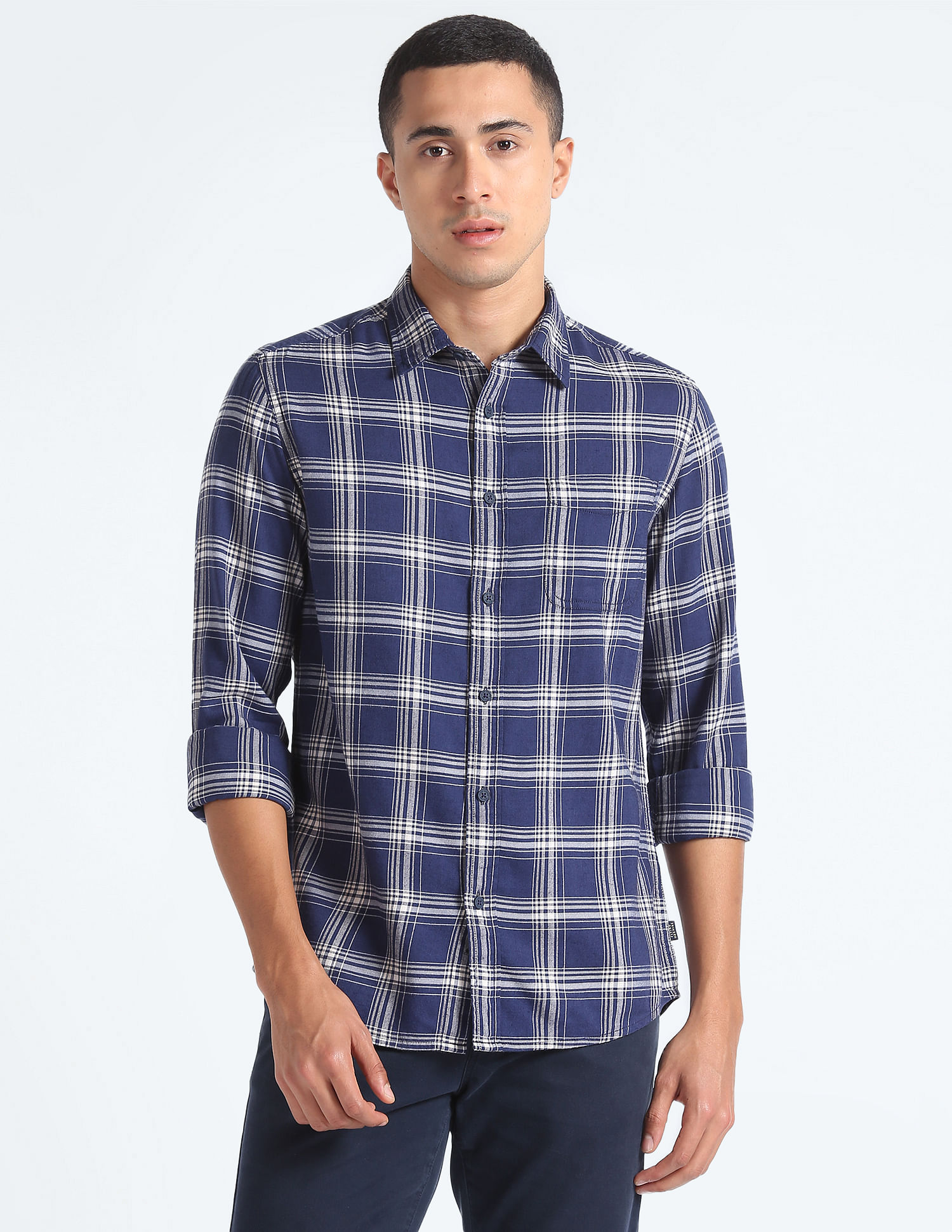 Flying Machine Tartan Check Twill Shirt