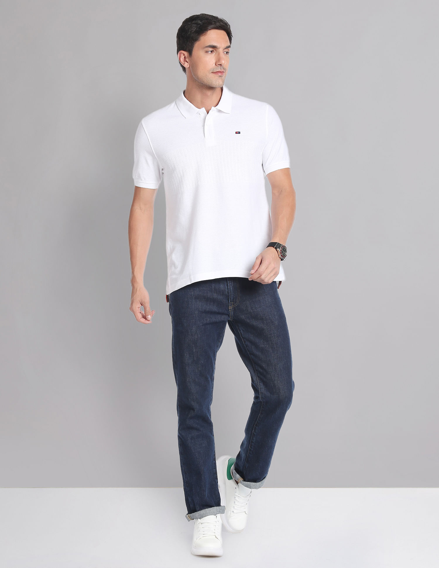 AD by Arvind Solid COOL-IT Real Deal Polo Shirt