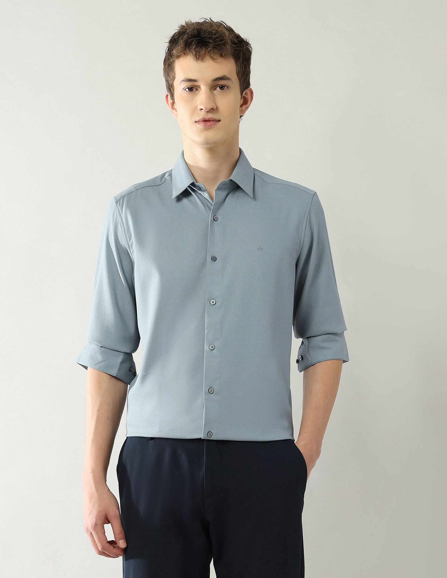Arrow Newyork Textured Slim Fit Shirt