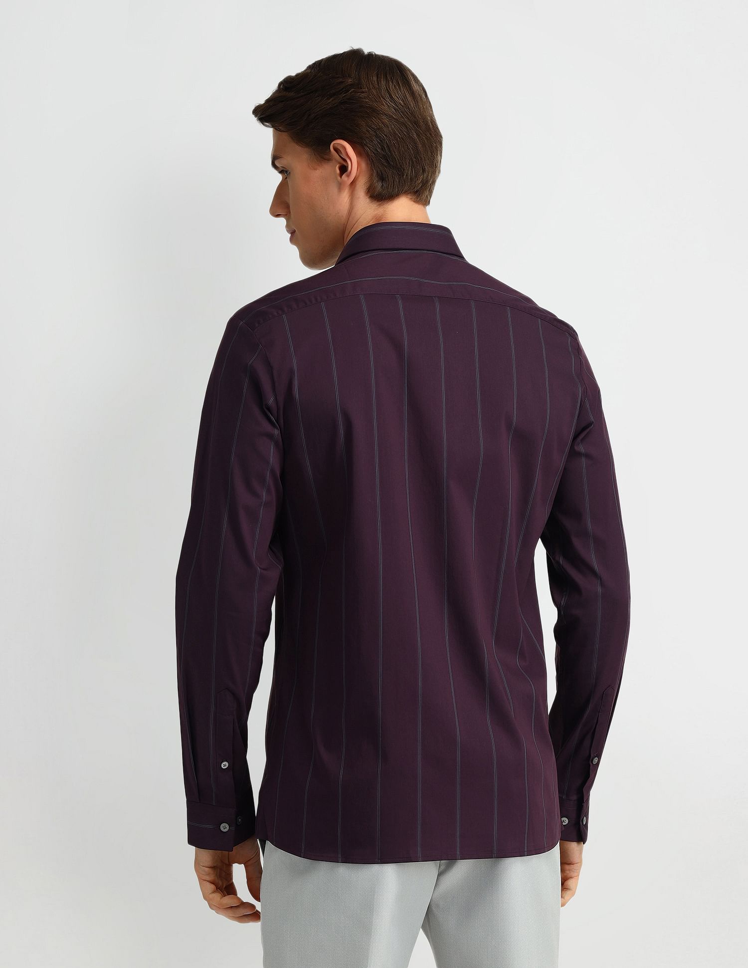 Arrow Newyork Vertical Striped Slim Fit Shirt