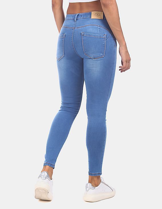 Flying Machine Women Twiggy Super Skinny Fit Mid Rise Jeans