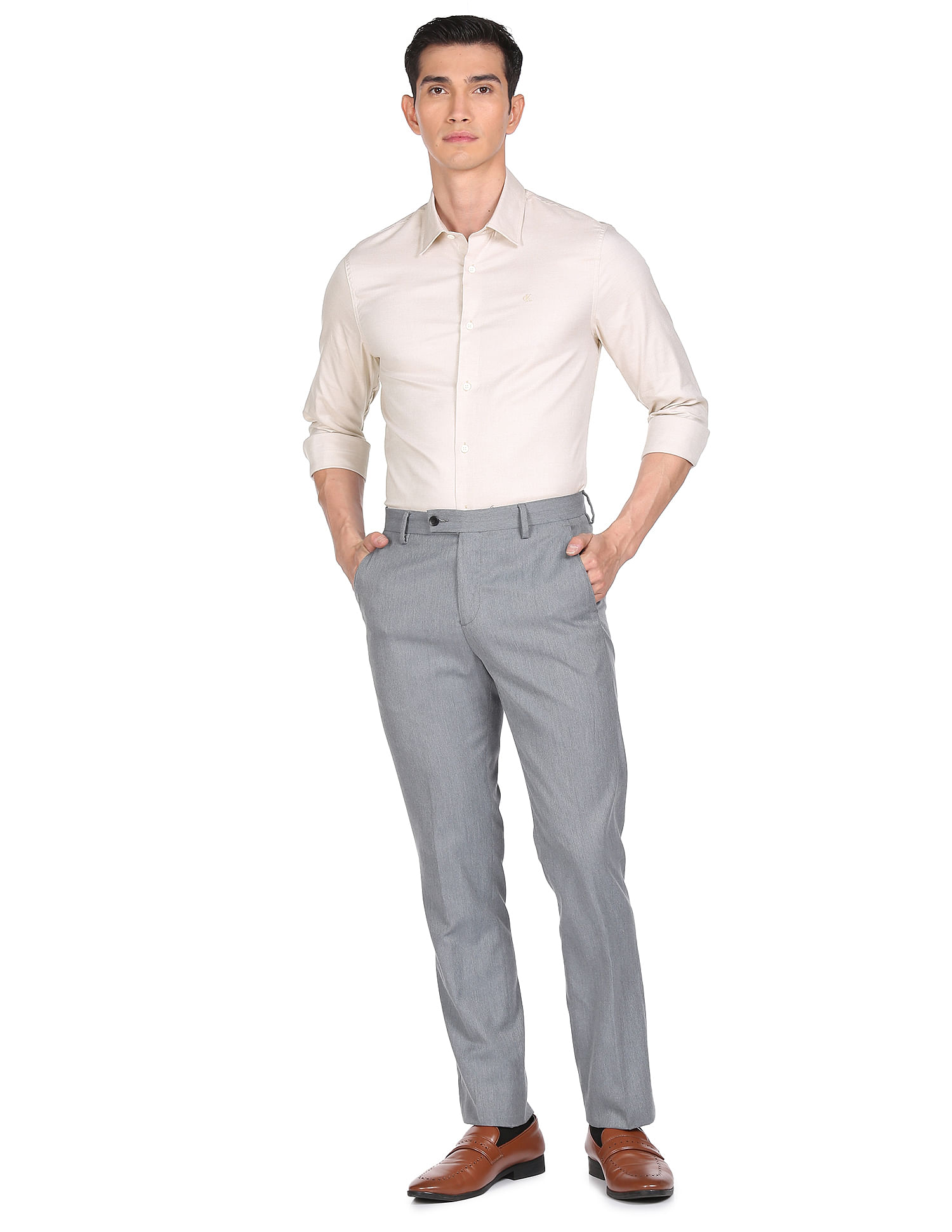 Calvin Klein Hook & Loop Flat-Front Dress Pants Pants for Men | Mercari