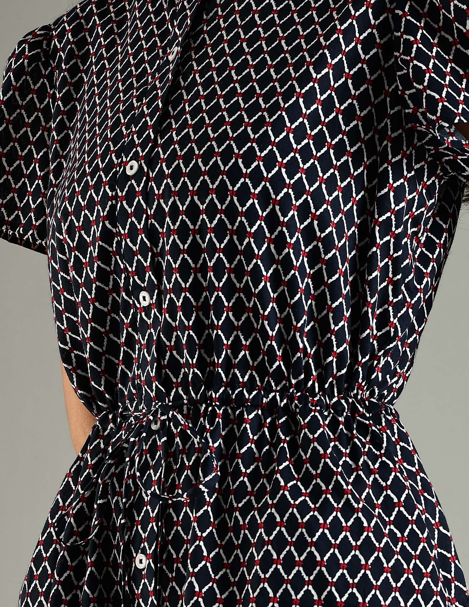 Tommy Hilfiger Cotton Spread Collar Shirt Dress