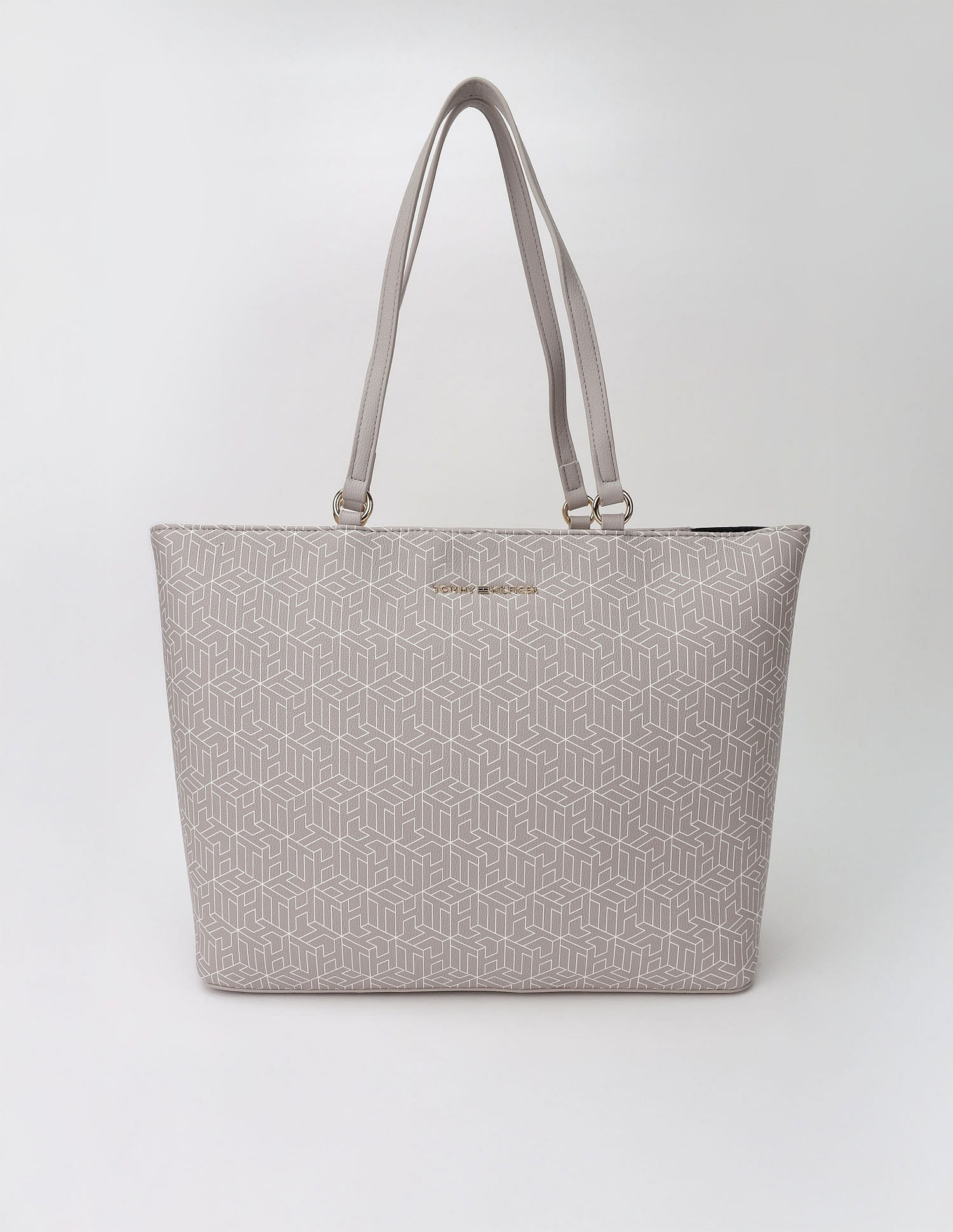 Tommy Hilfiger Logo Brown Pu Tote Bag