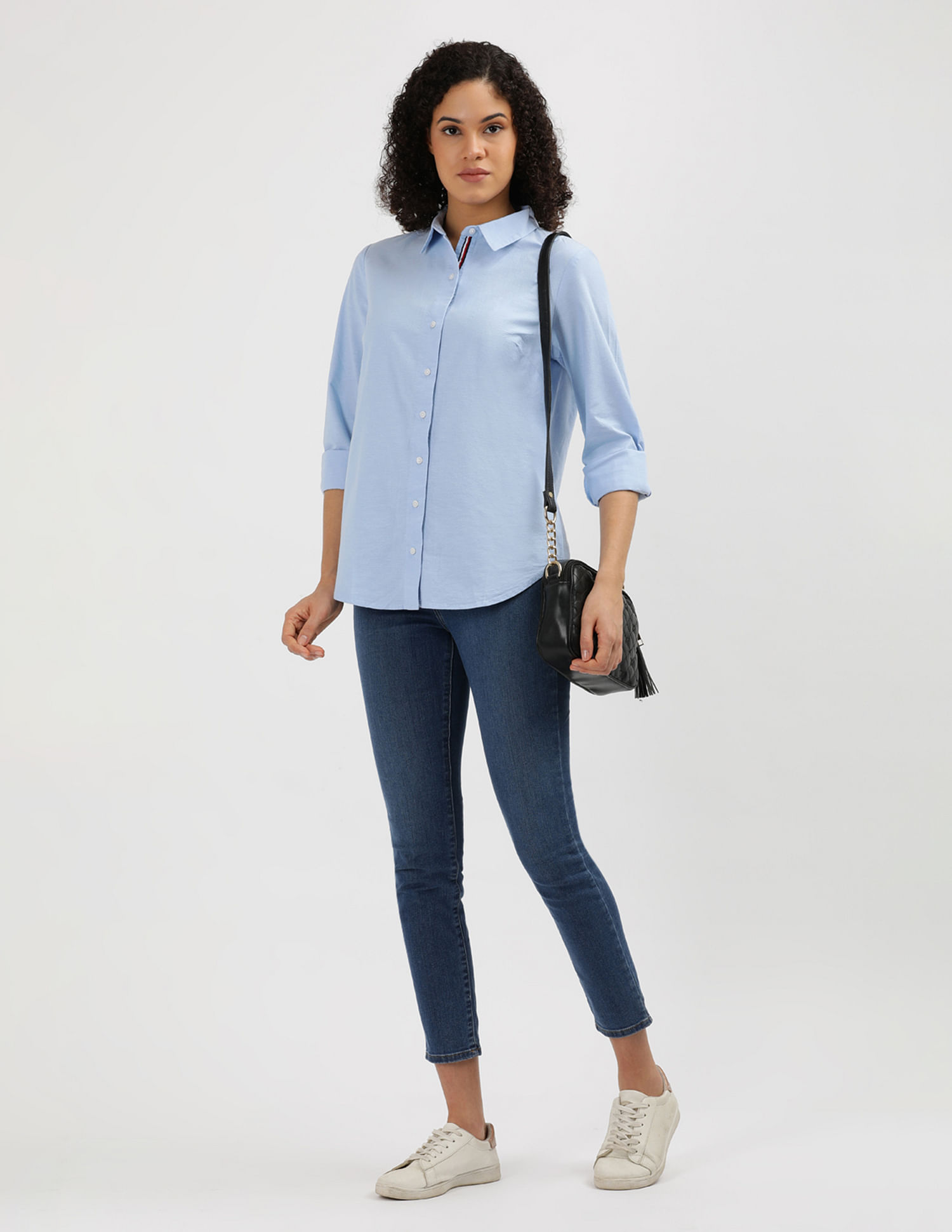 Tommy Hilfiger Solid Oxford Relaxed Fit Shirt