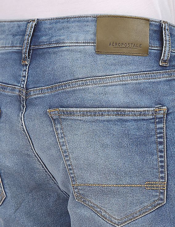 Aeropostale Men Blue Mid Rise Super Skinny Fit Jeans