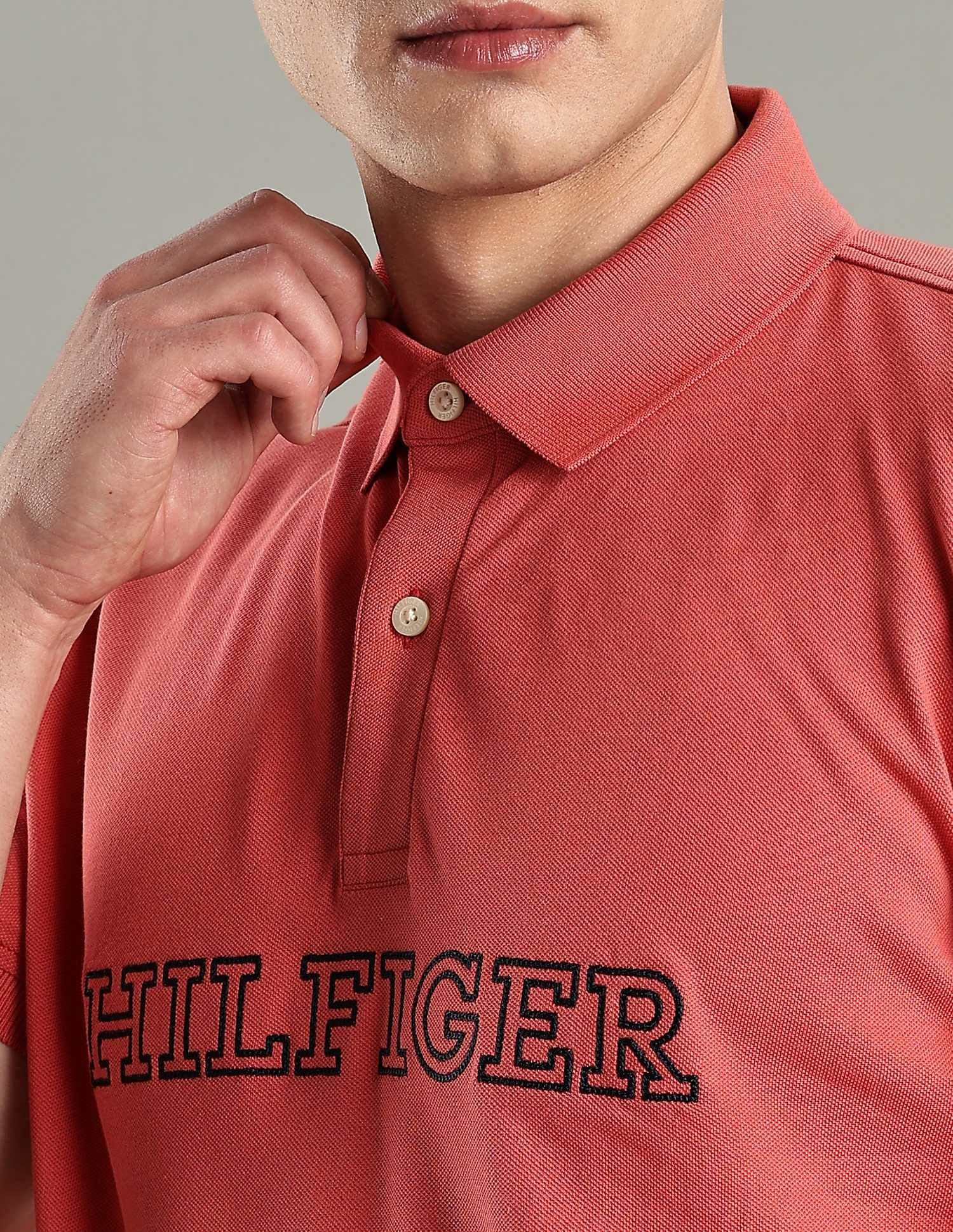 Tommy Hilfiger Embroidered Logo Regular-Fit Cotton Polo T-Shirt