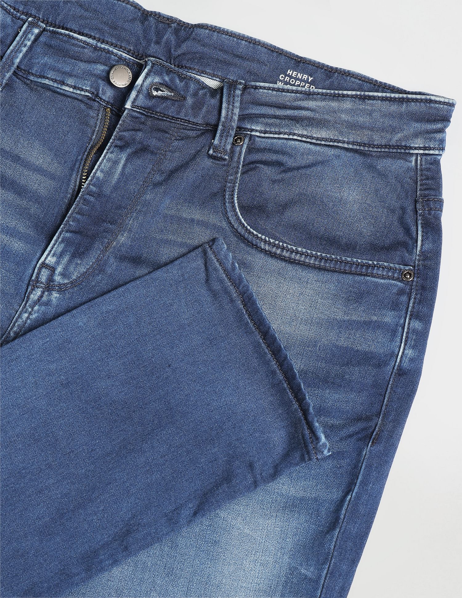 U.S. Polo Assn. Denim Co. Henry Cropped Fit Blue Jeans