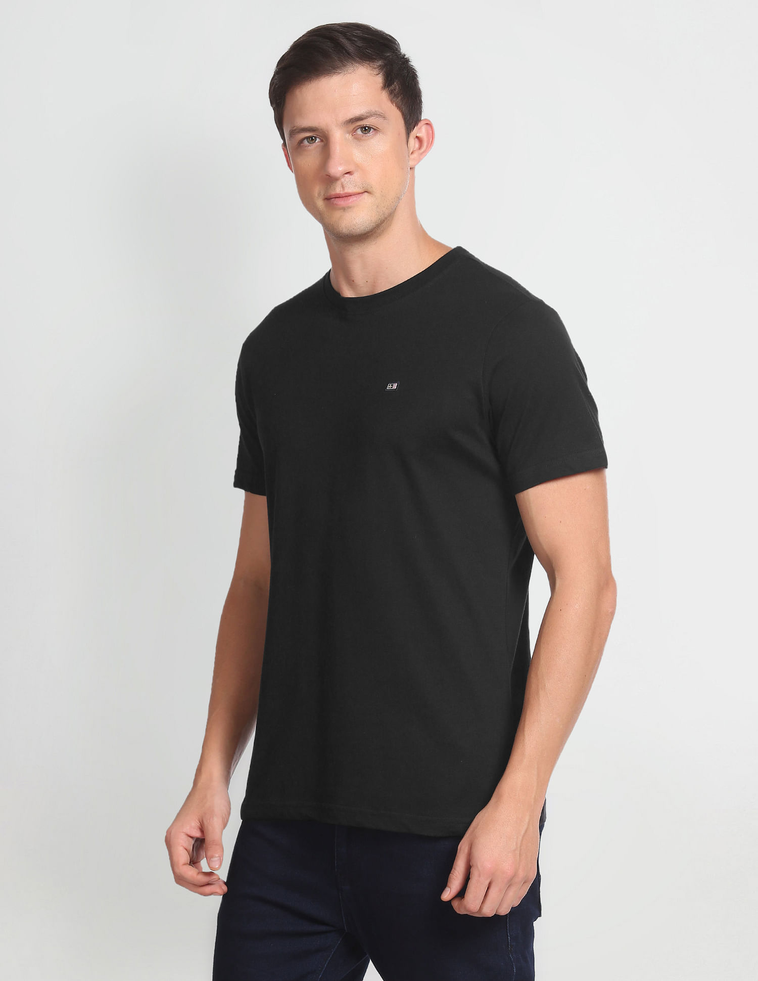Arrow Sports Solid Cotton T-Shirt