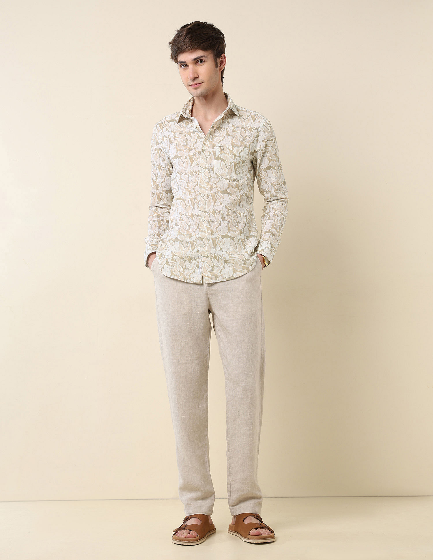 U.S. Polo Assn. Tropical Printed Tailored Fit Shirt
