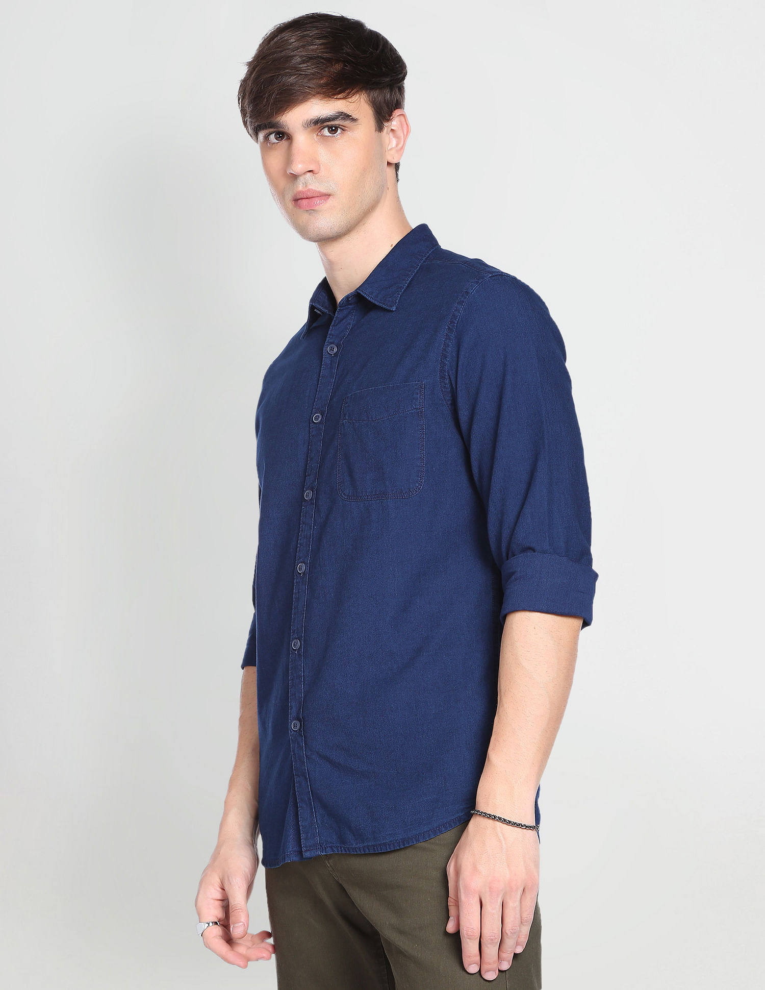 Flying Machine Twill Washed Shirt